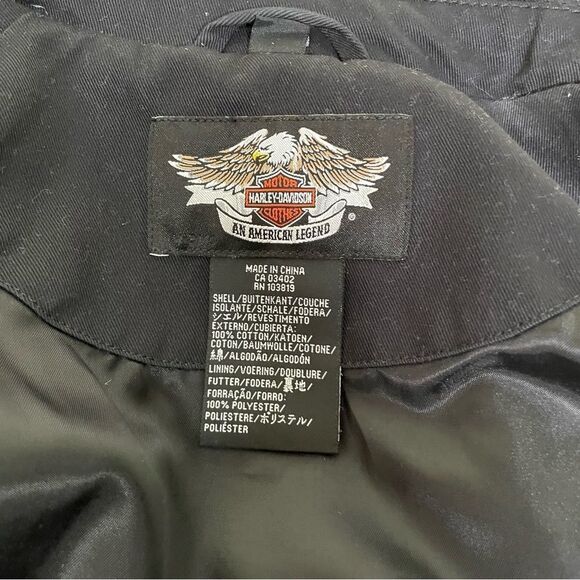 Harley-Davidson Motorcycle Embroidered Prestige Cotton Riding Jacket Women Small - Picture 8 of 15